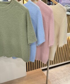 Švelnūs vilnos megztiniai (nekanda, trumpas plaukas) krūtinei iki 110cm